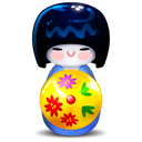 kokeshi, Blue Black icon