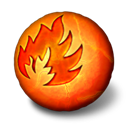 fire, orbz Black icon