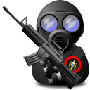 Gas, weapon, soldier, with DarkSlateGray icon