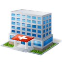 hospital, Building, medical, emergency room, health, Clinic Black icon