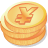yen, Currency, Cash, coin, Money SandyBrown icon