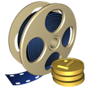 movie, video, industry, film Black icon