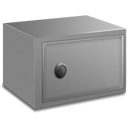Closed, strong, coin, Box Gray icon