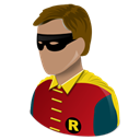 Cartoon, robin Black icon