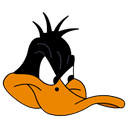 daffy, Angry, Duck Black icon