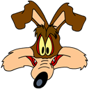 wile, smiling, coyote Black icon