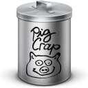 Crap, simpson, pig Black icon