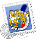 Message, Letter, simpson, mail, Email, envelop Black icon