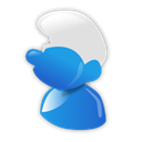 smurf, Cartoon Black icon