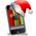 Iphone, smartphone, Cell phone, mobile phone, christmas, xmas Black icon