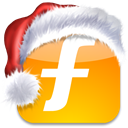 Furl, bookmark, media, christmas, Social, xmas Orange icon