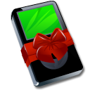 ipod, Black, mp3 player, xmas, present, christmas, gift Black icon