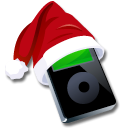 xmas, mp3 player, ipod, christmas, Black Black icon