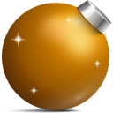 Ball, Golden, christmas SaddleBrown icon