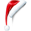 hat, cornerhat, christmas, santas hat, santa Black icon