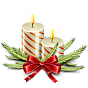 christmas, Candle Ivory icon