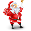 santa, christmas Black icon