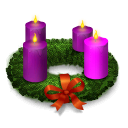 wreath, Advent Black icon