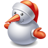 snowman, christmas Black icon