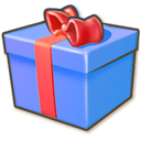 gift box, Blue CornflowerBlue icon
