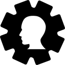 Data, Neurolinguistic, Programation, head, Programming, Human, Neurolinguistic Programation, Nlp, people, cogwheel Black icon