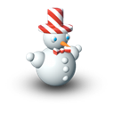 Vista, snowman Black icon
