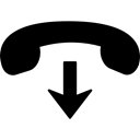 phone, Call, Communication, Finishing, tool, Finish, interface, Ending, End, hang up Black icon