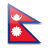 Nepal, Country, flag Black icon