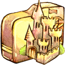 Castle, Folder Khaki icon