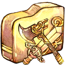 Folder, swordaxe Khaki icon