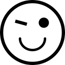 wink, Winks, Blinking, emoticons, people, Blink, winking, Emoticon, Blinks, Computer And Media Black icon