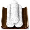 wet, Hand, oshibori, towel Black icon