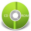 rom, Disk, Cd, save, disc YellowGreen icon