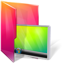 Desktop, Aurora, Folder Black icon