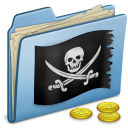 Blue, pirate Black icon