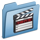 video, movie, film, Blue Black icon