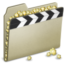 video, film, movie, Alt, lightbrown Tan icon