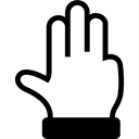 number, Finger, numbers, Four, fingers, count, Hand, counting, Symbology, signs Black icon