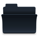 Folder, open Black icon