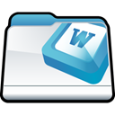Folder, word, microsoft Black icon