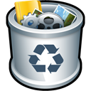 Full, Trash, Folder, recycle bin Black icon