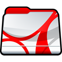 Folder, adobe, Pdf Red icon