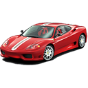 Automobile, Ferrari, sports car, vehicle, transport, racing car, transportation, Car Black icon