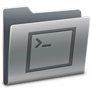 terminal, Folder Gray icon