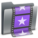 Folder, video, film, movie Gray icon