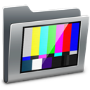 television, Tv, Folder Gray icon