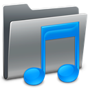 Folder, music Gray icon