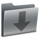 Folder, Downloads Gray icon