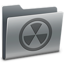 Folder, Burn Gray icon