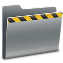 Folder, Caution Gray icon